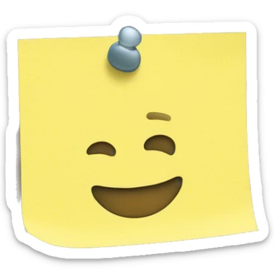 a post it note with a thumb tack in it sticker