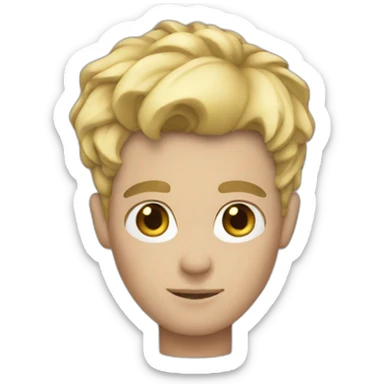 Blond-man-Witch-Short haircut sticker