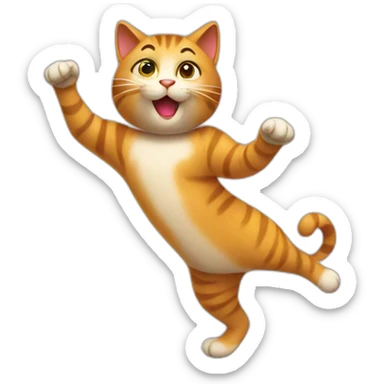 dancing cat sticker