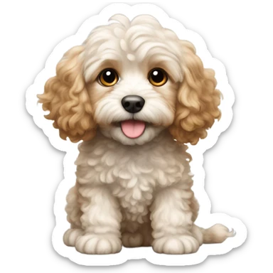 Cavapoo puppy sticker