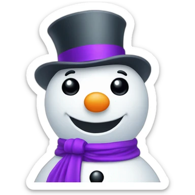 Snowman with aurora work in consulting industry. sticker