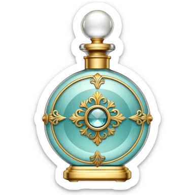 create an emoji of a perfume bottle vintage sticker