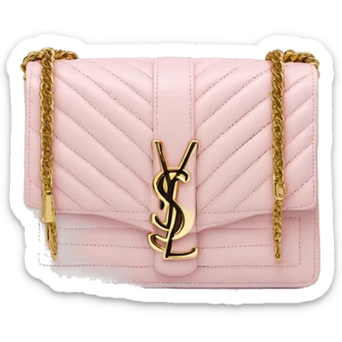 YSL purse baby pink sticker