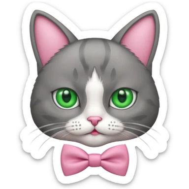 Gato con moño Rosita sticker