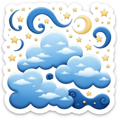 starry night sky, dreams sticker