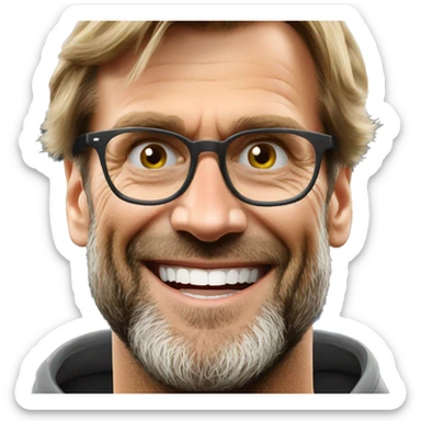 jurgen Klopp angel smile sticker
