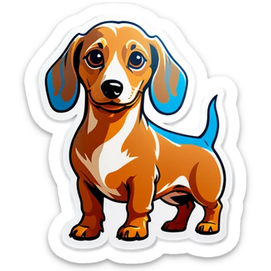 Blonde dachshund sticker