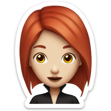 vampire girl with red hair and fair skin sticker