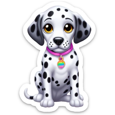 lisa frank dalmatian puppy sticker
