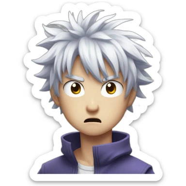 Angry killua sticker
