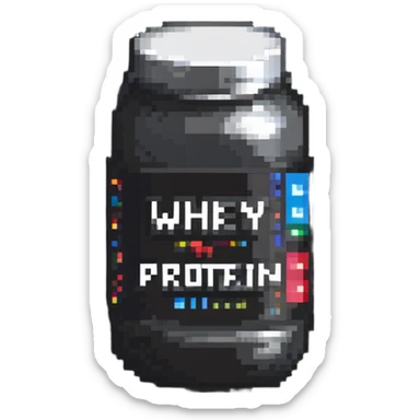 whey protein jar sticker