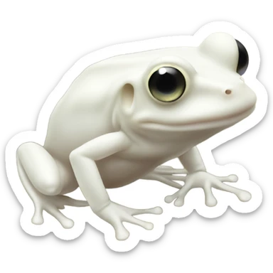 Albino dwarf frog sticker