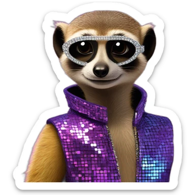 disco meerkat sticker