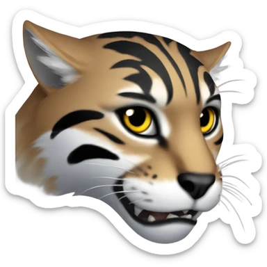 Wildcat getting eaten by a hawk sticker