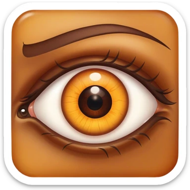 Amber pupil eye sticker