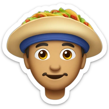 french-taco-with-beret-hat sticker
