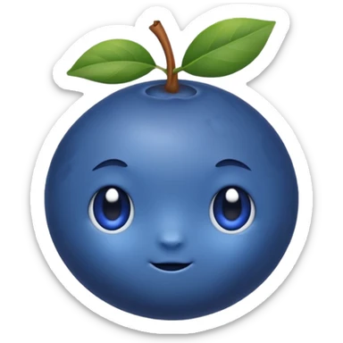 Blueberry faceless sticker