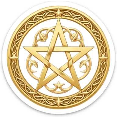 Wiccan pentagram sticker