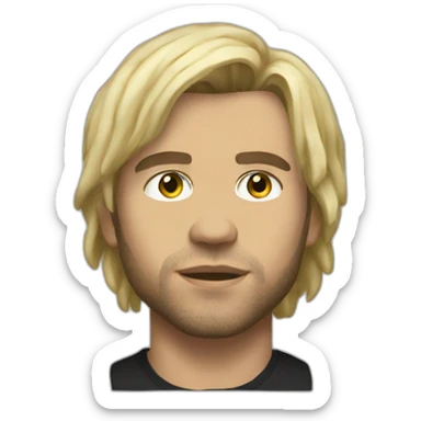 orelsan avec mèche blonde sticker