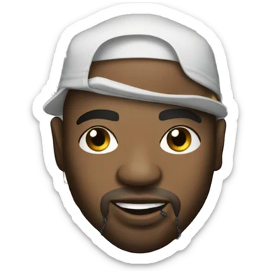 A rapper with chains and grills sticker