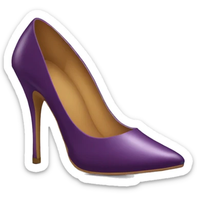 Realistic pair of plum purple stilettos  sticker