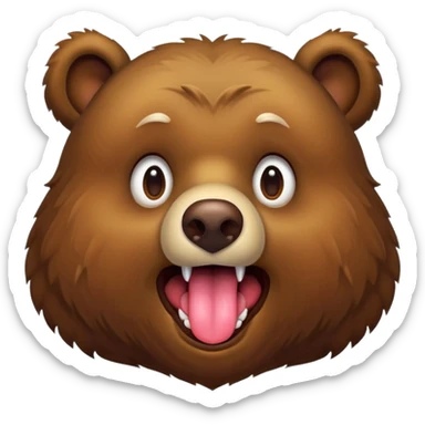 Oso sacando la lengua  sticker