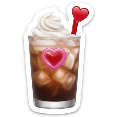valentines themed iced americao sticker