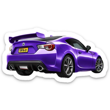 purple gt86 with wing  sticker