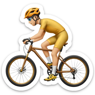 Bicicleta downhill , ciclista montado, montaña sticker