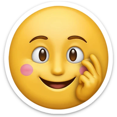 emoji smiling with peace sign sticker