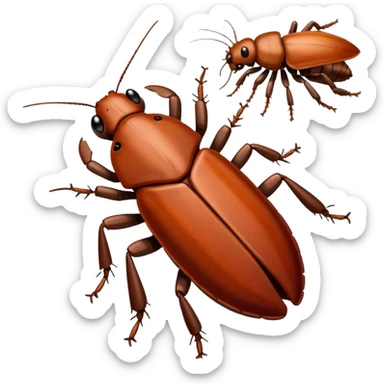 Cockroach moving  sticker