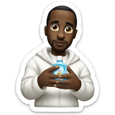 P diddy holding baby oil sticker