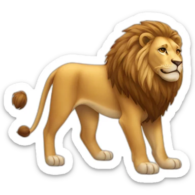 lion full body sticker
