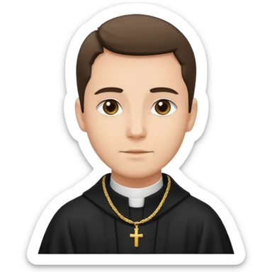 The priest presiding over the wedding sticker