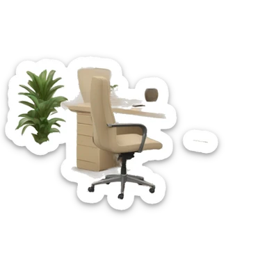 Aesthetic beige office  sticker