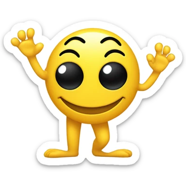 Yellow emoji sniffing feet sticker