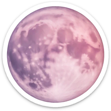 pastel pink moon sticker