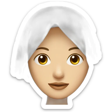 a russian woman wearing a veil sticker