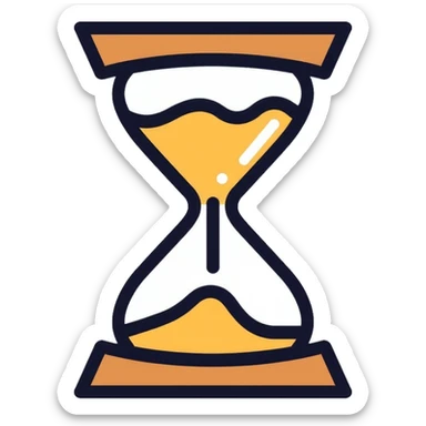 simple hourglass sticker
