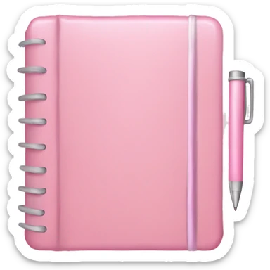 pastel pink journal sticker