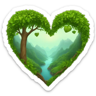 Nature heart sticker