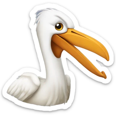 A silly pelican sticker