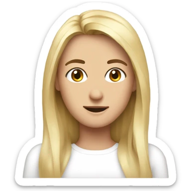 A brunet and a blonde with 2 giants sticker