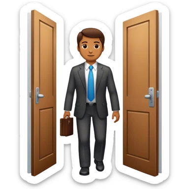 The lawyer who walked into the light door sticker