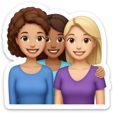3 girlfriends sticker