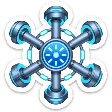 Can you create a picture for an AI LLM model router showing it as a hub connecting different LLMs?  sticker