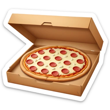 pizza salami in pizza box sticker