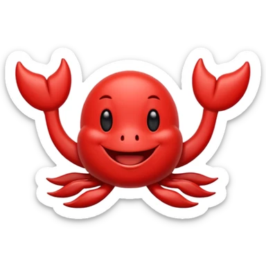 Cangrejo dando las gracias sticker