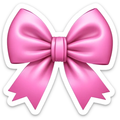 Pink bow sticker