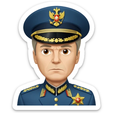 generate a Russian general Gerasimov sticker